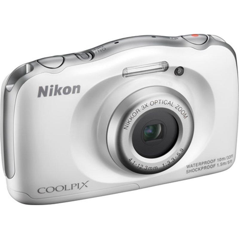Camera Nikon À Prova D'água Coolpix S33 Branca - Câmera Semi e